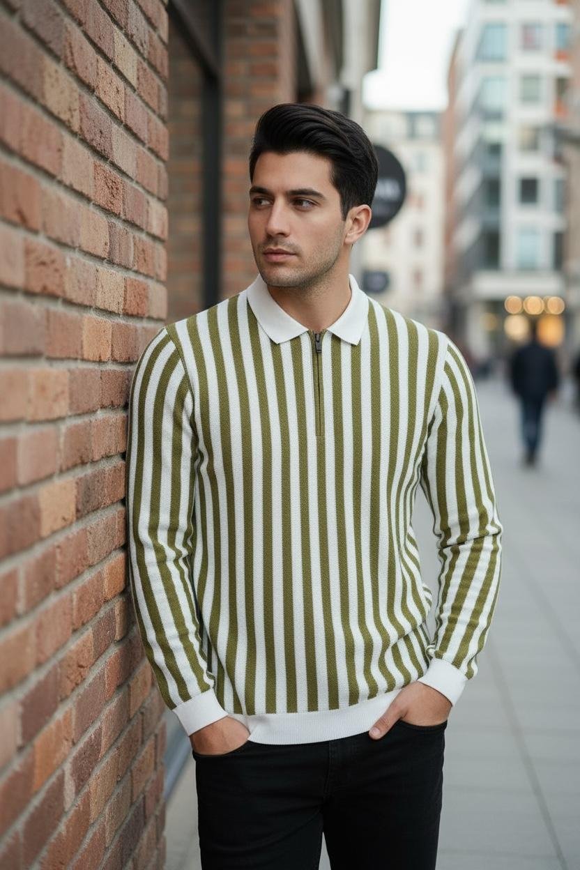 Old Money Polo Olive Green - Image 3