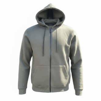 Zipper Cotton Hood Olive Green