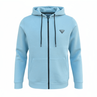 Zipper Cotton Hood Sky Blue