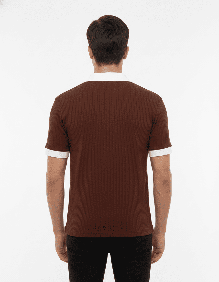 Polo-T Shirt Brown - Image 3