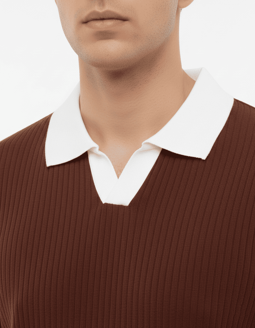 Polo-T Shirt Brown - Image 4