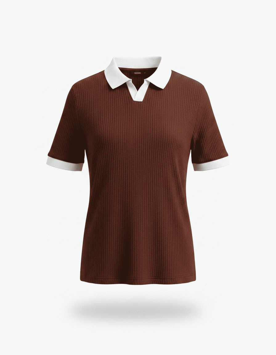 Polo-T Shirt Brown - Image 5