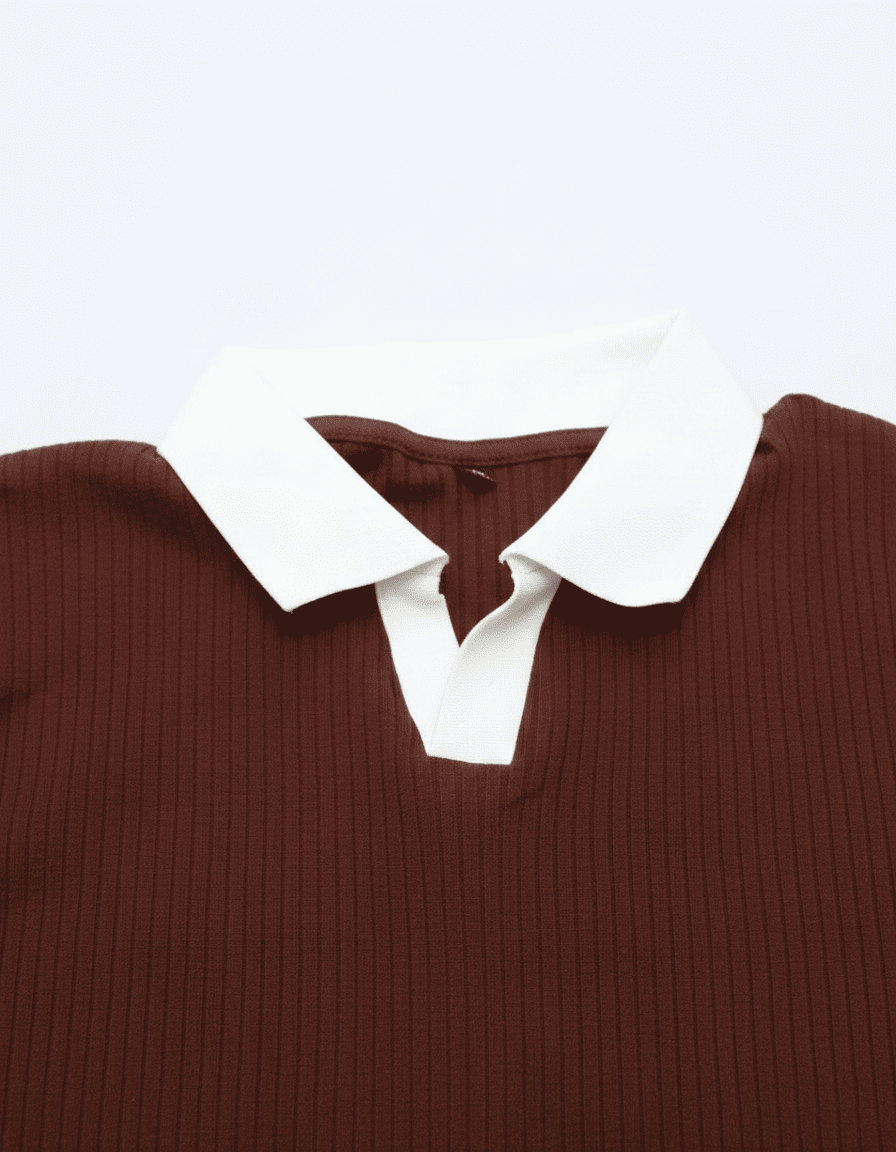 Polo-T Shirt Brown - Image 6